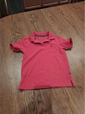 Nautica Boys Red Short Sleeve Polo Shirt Size 4t